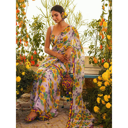 Baise Gaba Muqaddas Saree Set with Unstitched Blouse