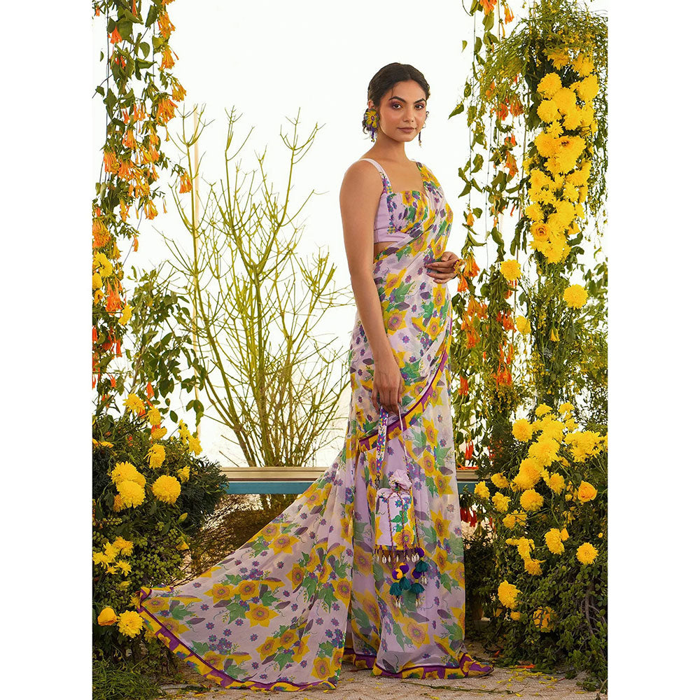 Baise Gaba Muqaddas Saree Set with Unstitched Blouse
