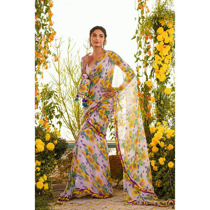 Baise Gaba Muqaddas Saree Set with Unstitched Blouse