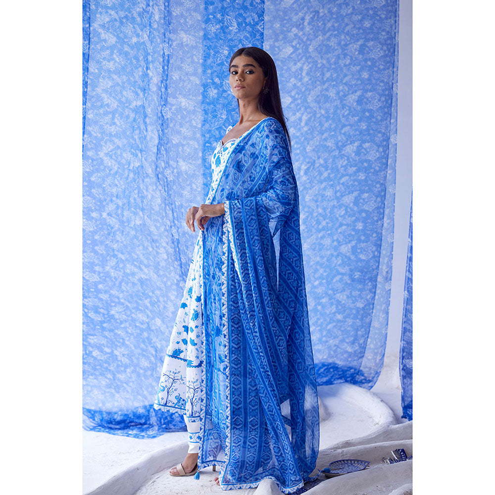 Baise Gaba Blue Vyom Dupatta