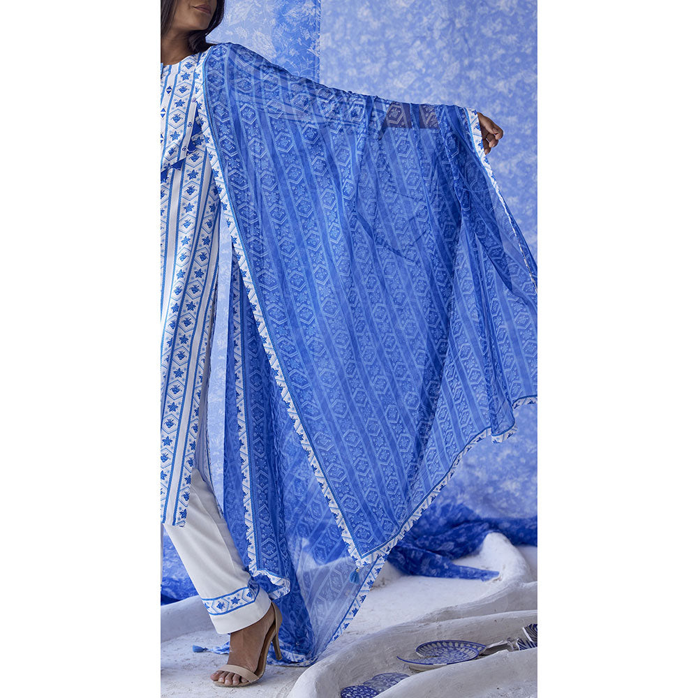 Baise Gaba Blue Vyom Dupatta
