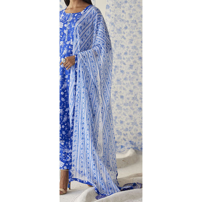 Baise Gaba White Aaina Dupatta