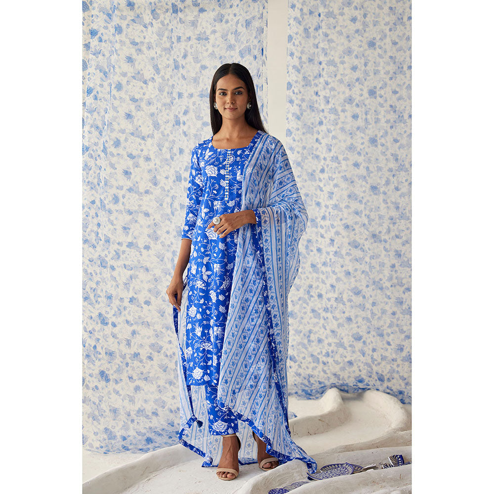 Baise Gaba White Aaina Dupatta