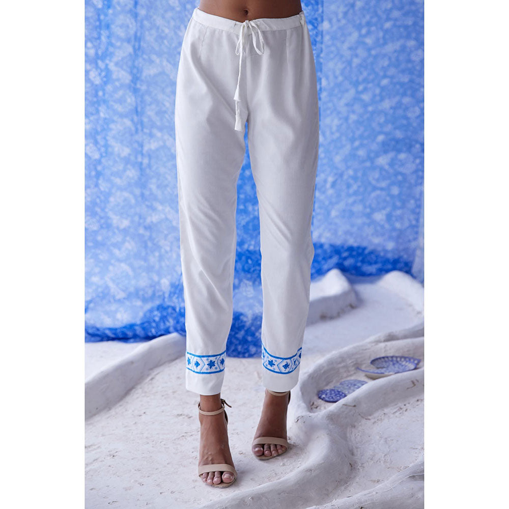 Baise Gaba White Gaari Pants