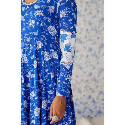 Baise Gaba Blue Nabh Anarkali (Set of 3)