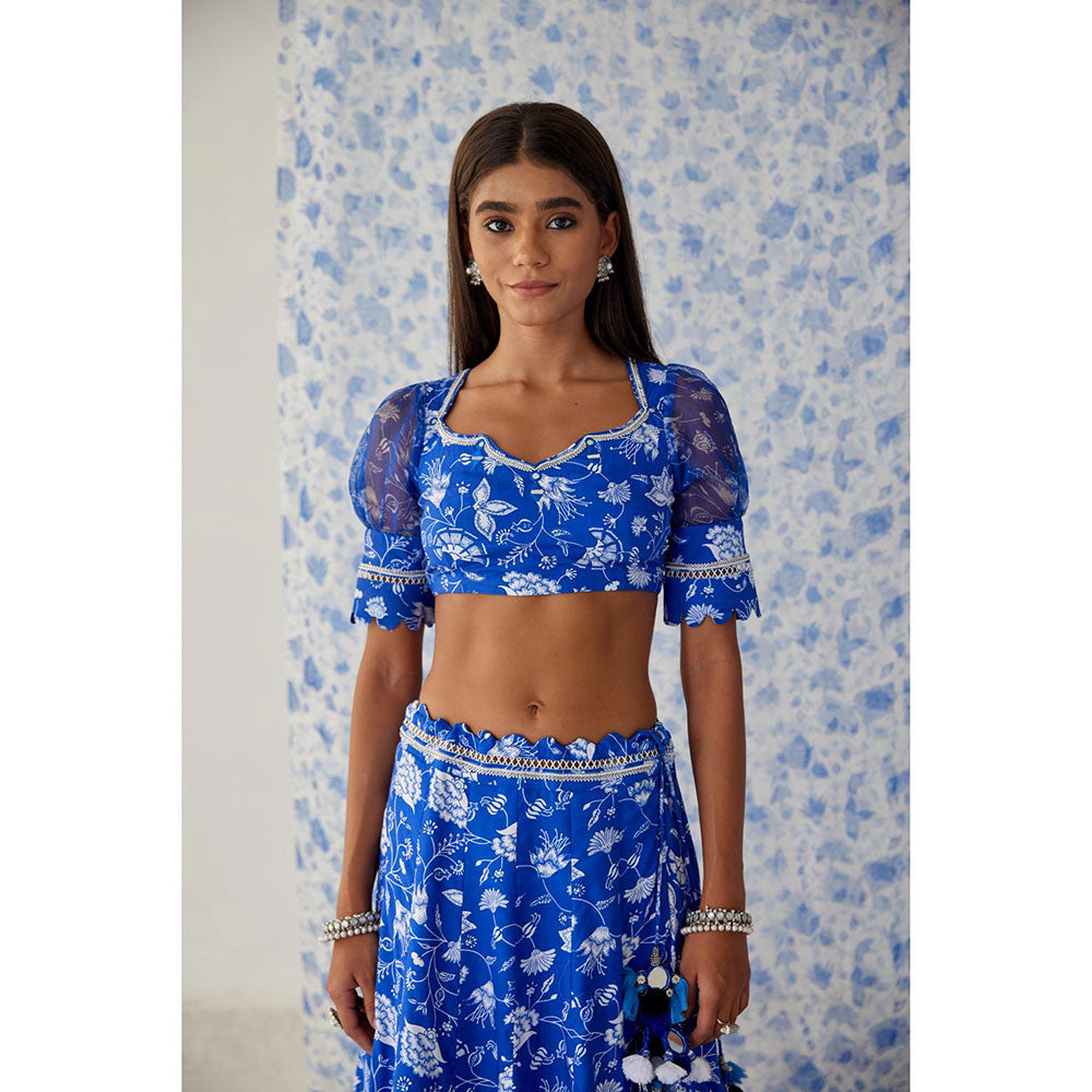 Baise Gaba Blue Chaak Stitched Blouse