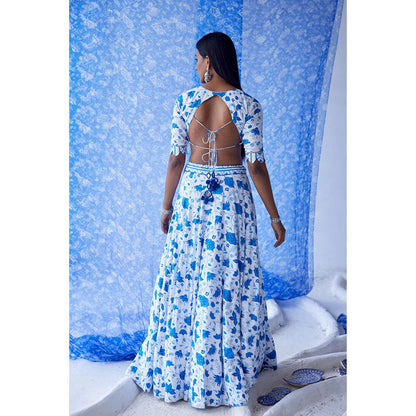 Baise Gaba White Alizee Lehenga (Set of 3)