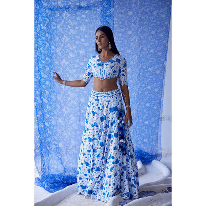 Baise Gaba White Alizee Lehenga (Set of 3)