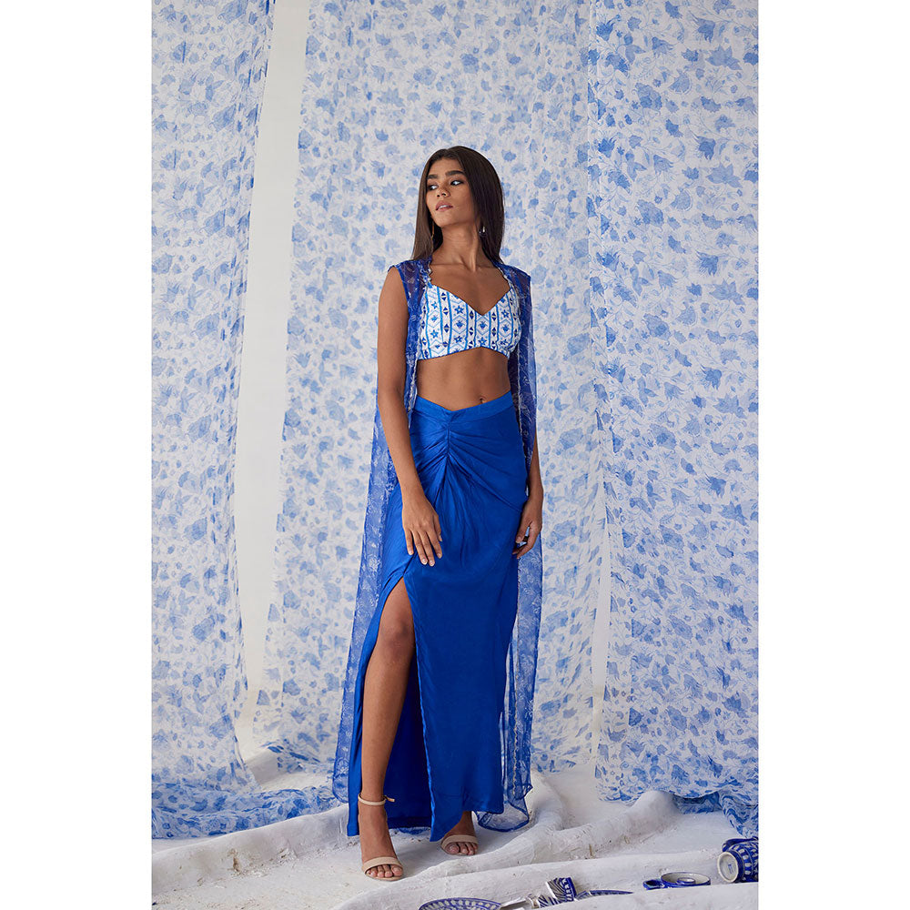 Baise Gaba Blue Leher Skirt