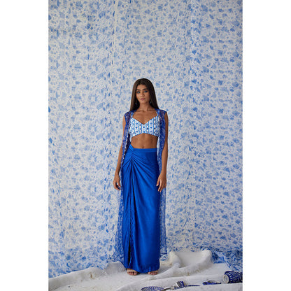 Baise Gaba Blue Leher Skirt