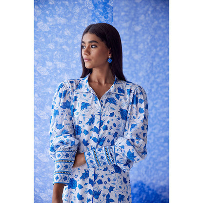 Baise Gaba White Arazi Shirt Dress