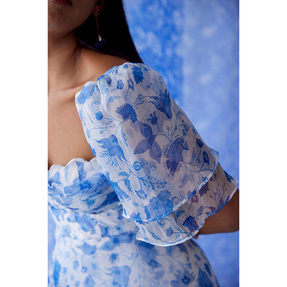 Baise Gaba White Heer Organza Dress