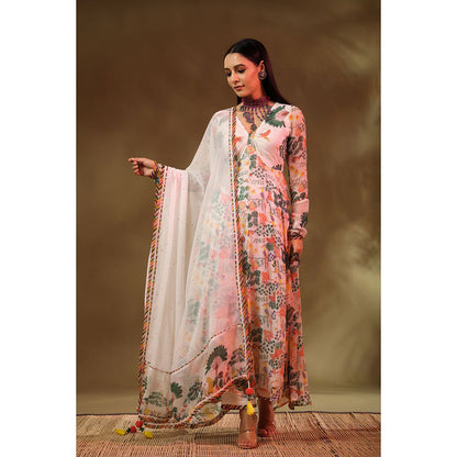 Baise Gaba White & Multi-Color Kanan Anarkali Kurta
