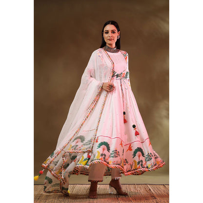 Baise Gaba White Kainaat Anarkali (Set of 4)