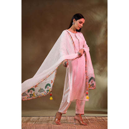 Baise Gaba White Jugnu Kurta
