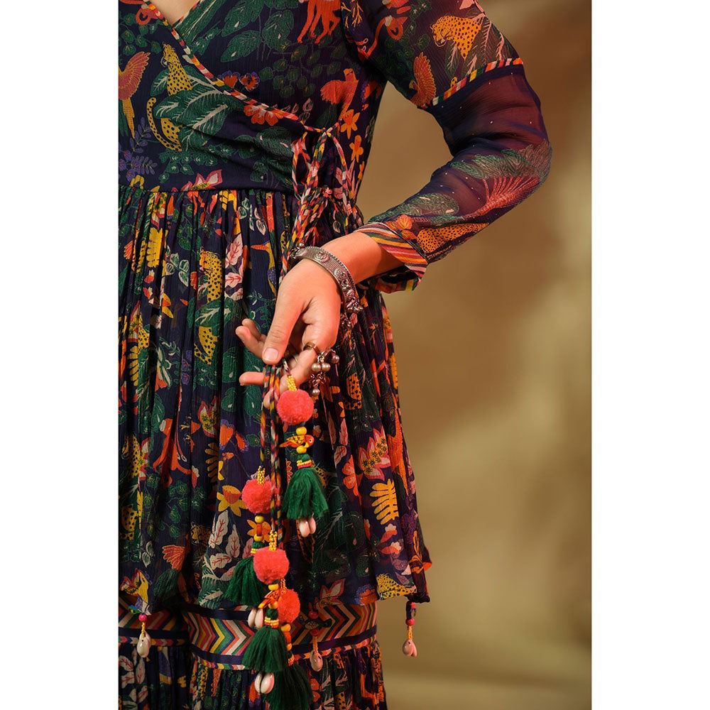 Baise Gaba Multi-Color Gul Sharara (Set of 2)