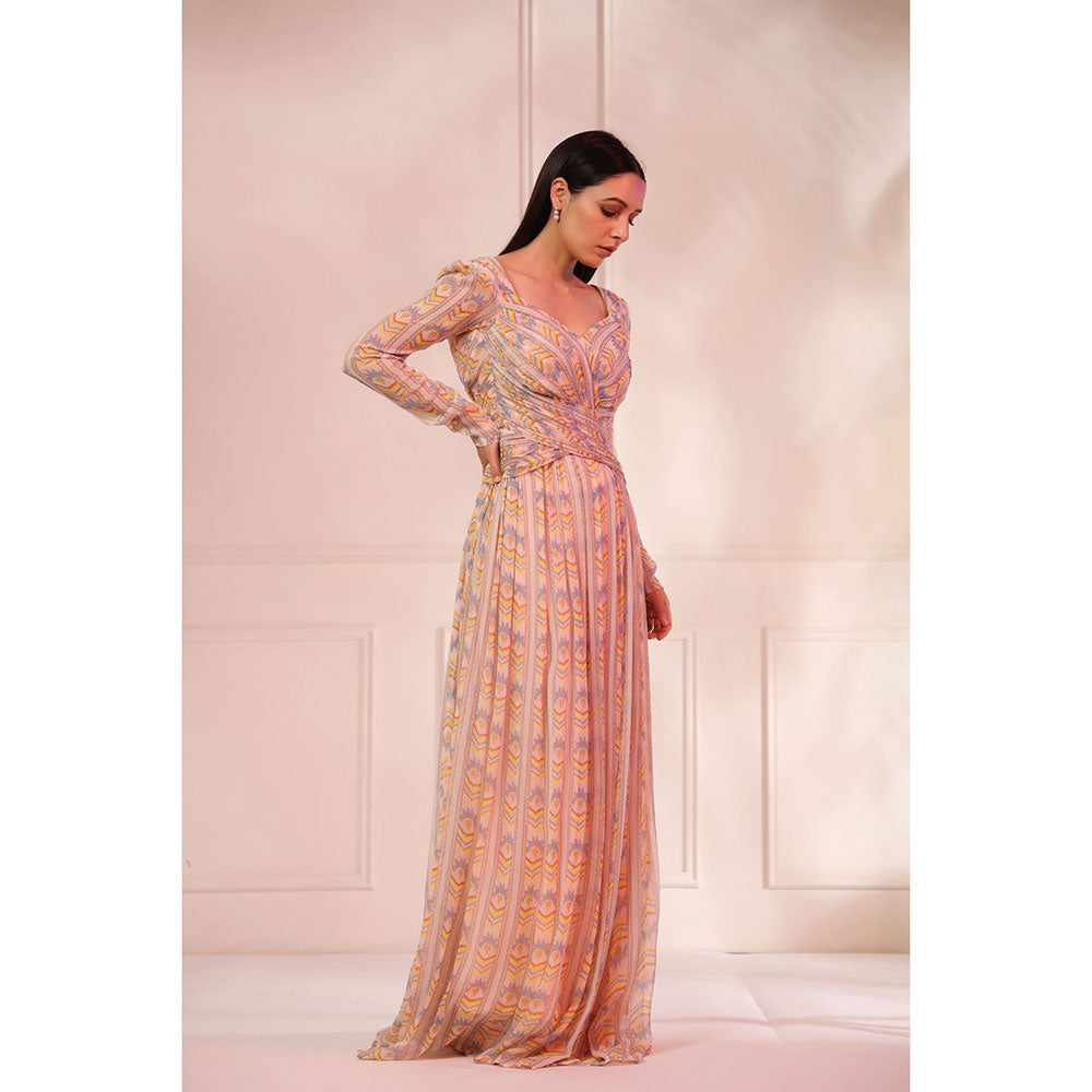 Baise Gaba Peach & Multi-Color Nazm Dress