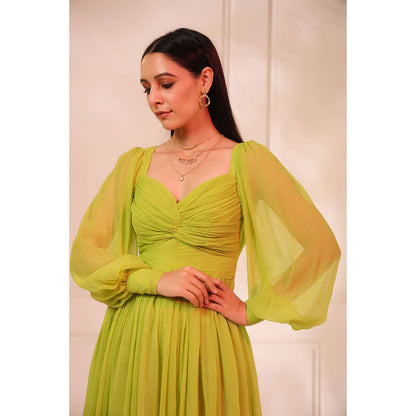 Baise Gaba Grace Neon Green Dress
