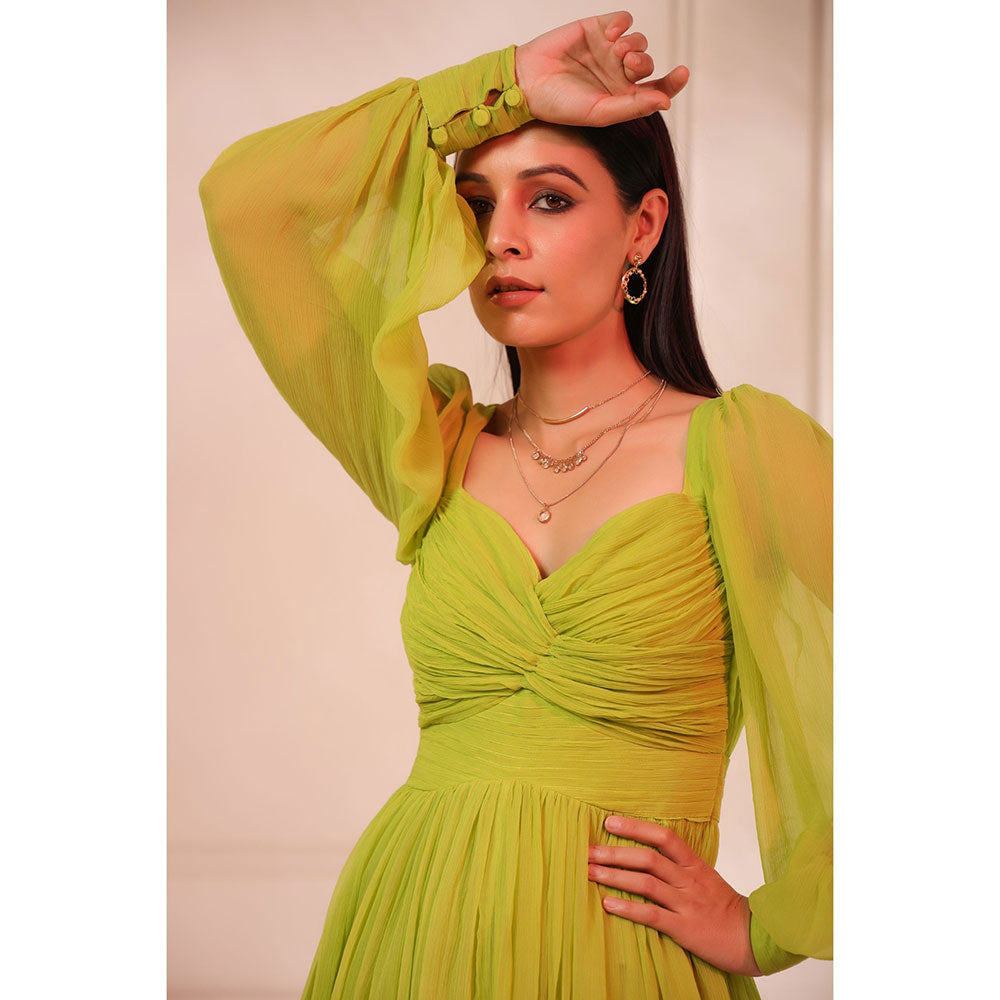 Baise Gaba Grace Neon Green Dress