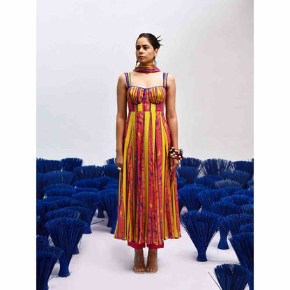 Baise Gaba Roze Multi-Color Anarkali (Set of 3)