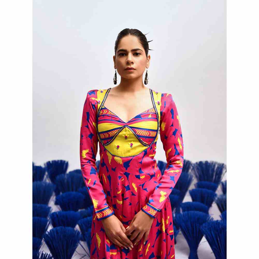 Baise Gaba Flora Pink Anarkali Kurta