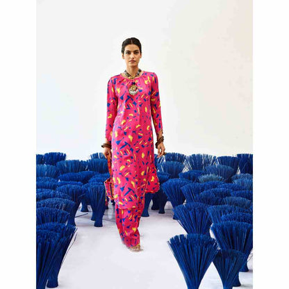 Baise Gaba Patal Pink Kurta