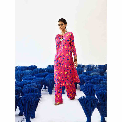 Baise Gaba Patal Pink Kurta