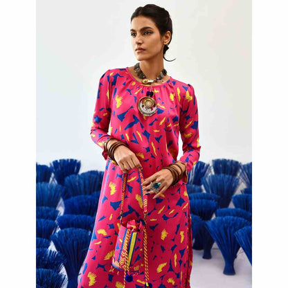 Baise Gaba Patal Pink Kurta