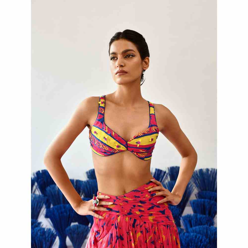 Baise Gaba Dans Multi-Color with Stitched Blouse