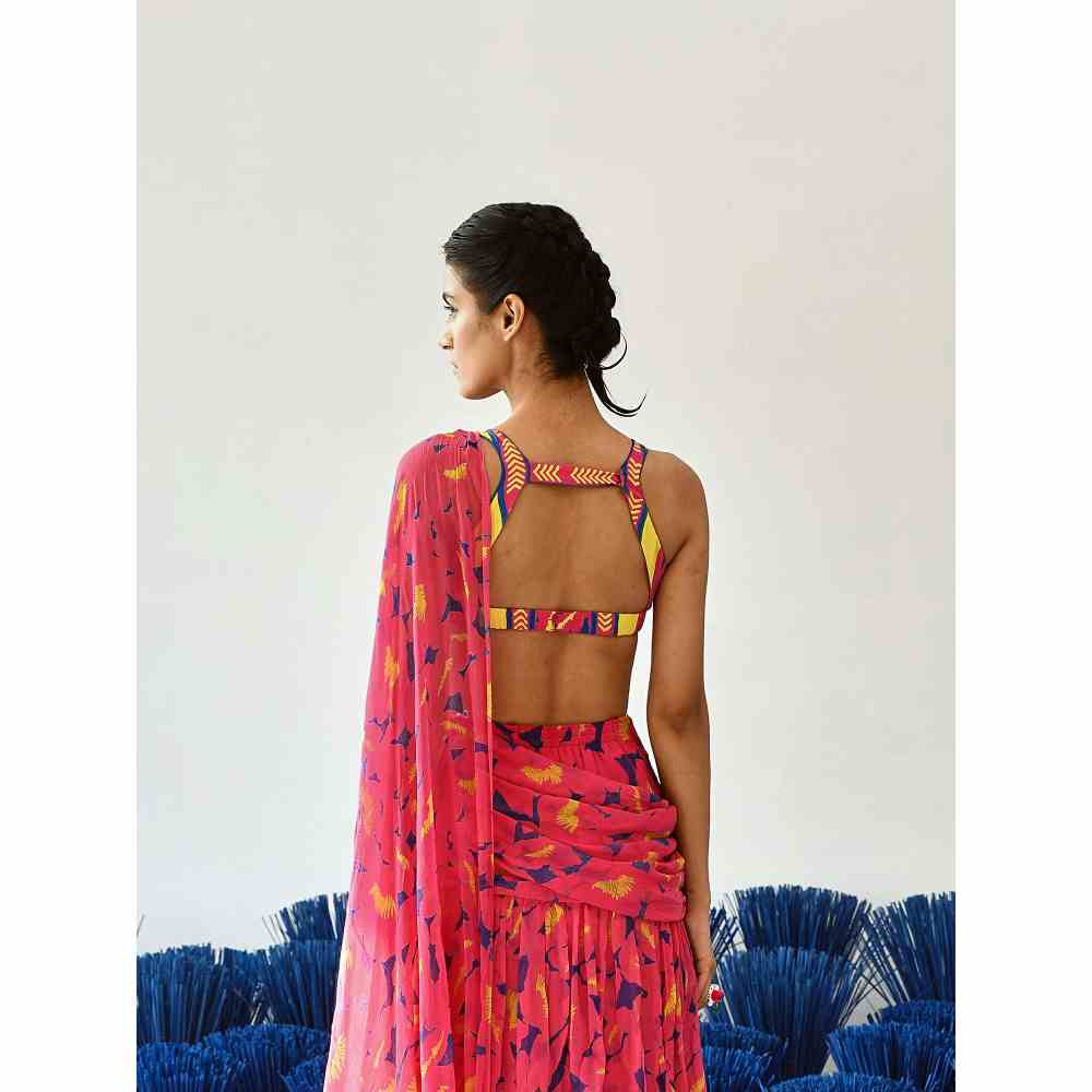 Baise Gaba Dans Multi-Color with Stitched Blouse
