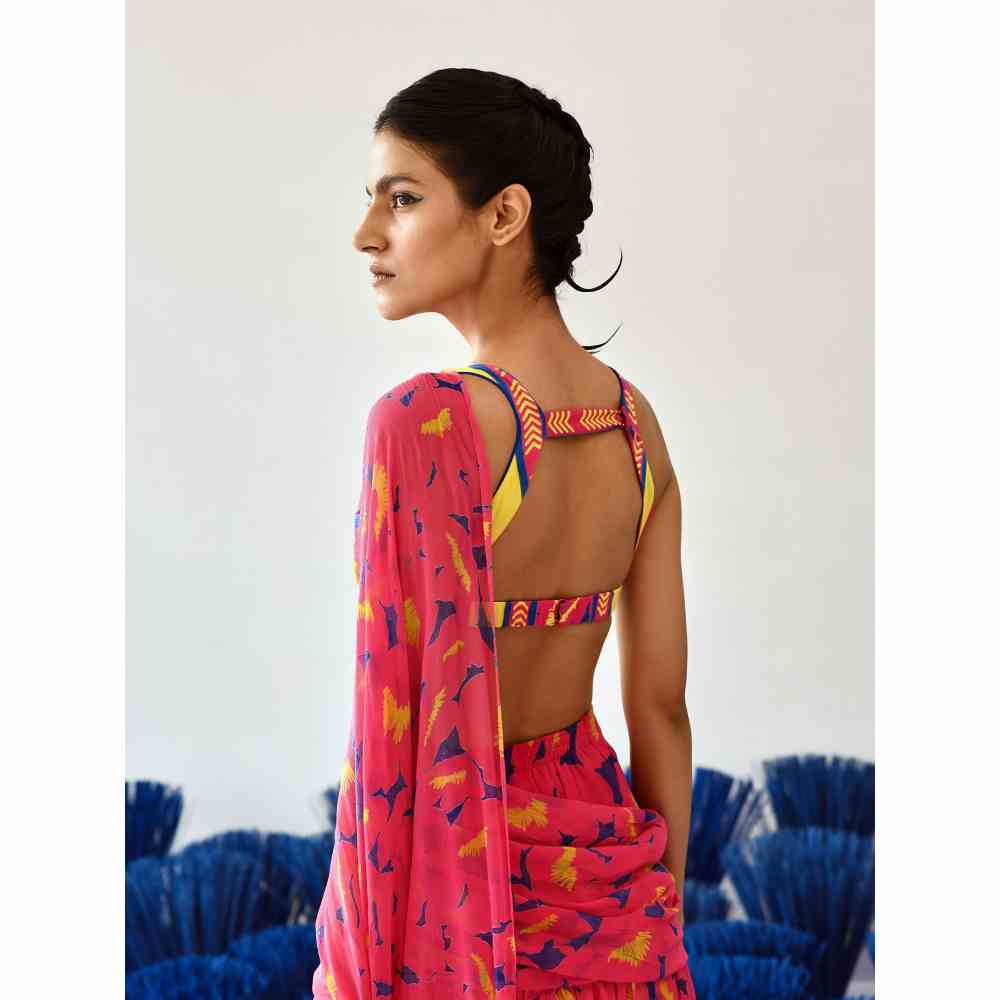 Baise Gaba Dans Multi-Color with Stitched Blouse