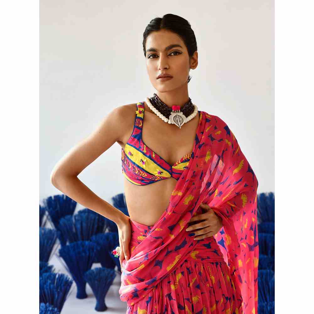 Baise Gaba Gulabo Pre-Stitched Saree