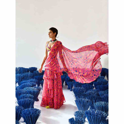 Baise Gaba Gulabo Pre-Stitched Saree
