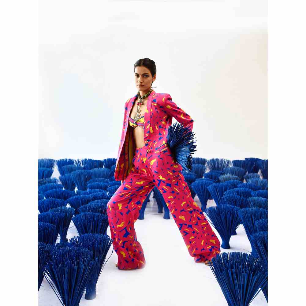 Baise Gaba Full Sleeve Palash Coat with Chelsea Collar