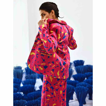 Baise Gaba Full Sleeve Palash Coat with Chelsea Collar