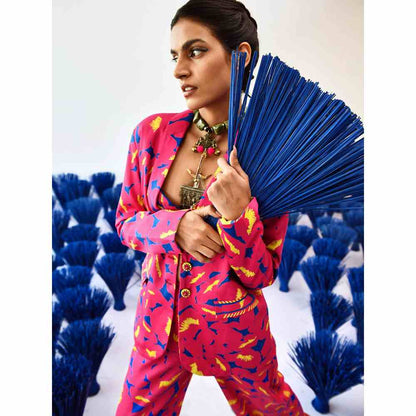 Baise Gaba Full Sleeve Palash Coat with Chelsea Collar