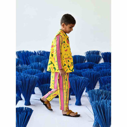 Baise Gaba Kasht Bandi Kurta (Set of 3)