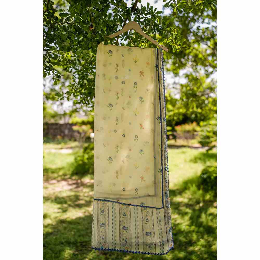 Baise Gaba Dylan Dupatta - Yellow