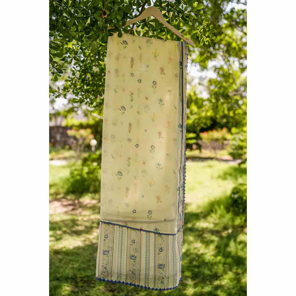 Baise Gaba Dylan Dupatta - Yellow