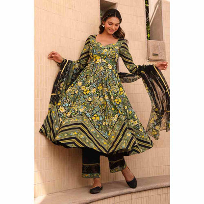 Baise Gaba Mirage Anarkali - Black (Set of 3)