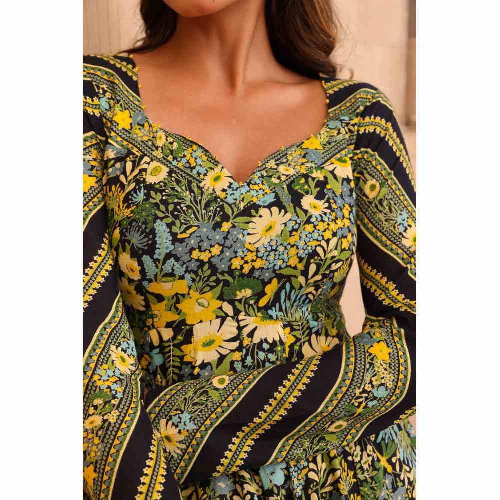 Baise Gaba Mirage Anarkali - Black (Set of 3)