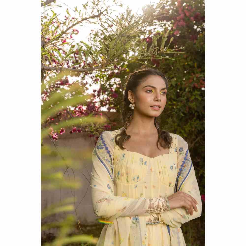 Baise Gaba Juniper Anarkali - Yellow (Set of 3)