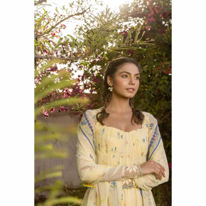 Baise Gaba Juniper Anarkali - Yellow (Set of 3)