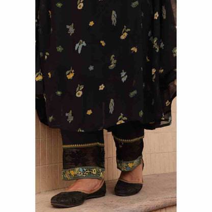 Baise Gaba Stardust Anarkali - Black (Set of 3)