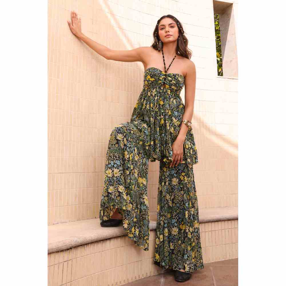 Baise Gaba Whimsy Gharara - Black (Set of 2)