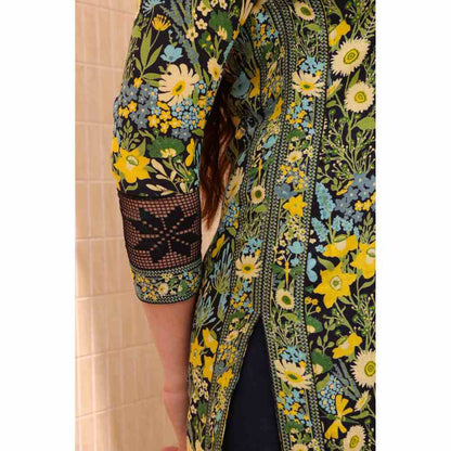 Baise Gaba Mia Straight Kurta - Black (Set of 3)