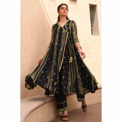Baise Gaba Azalea Angarakha Kurta - Black