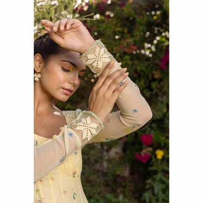 Baise Gaba Juniper Anarkali Kurta - Yellow
