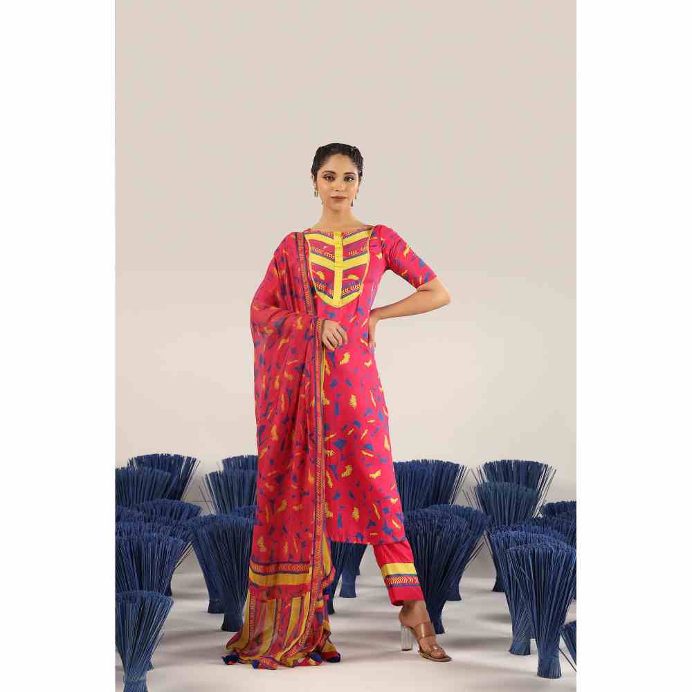 Baise Gaba Anni printed straight Kurta with Pant & Dupatta (Set of 3)