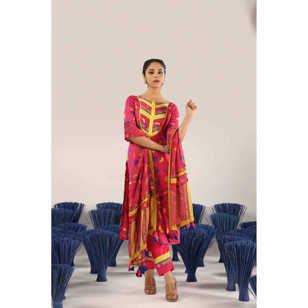 Baise Gaba Anni printed straight Kurta with Pant & Dupatta (Set of 3)